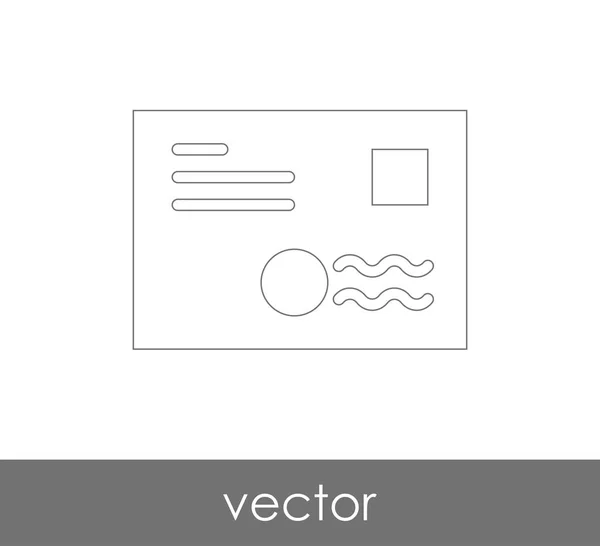 Ilustración Vectorial Icono Sobre Signo — Archivo Imágenes Vectoriales