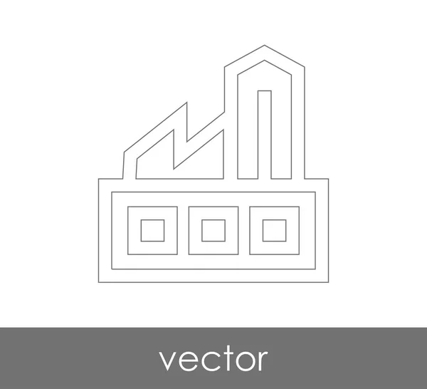 Ícone Fábrica Industrial Ilustração Vetorial — Vetor de Stock