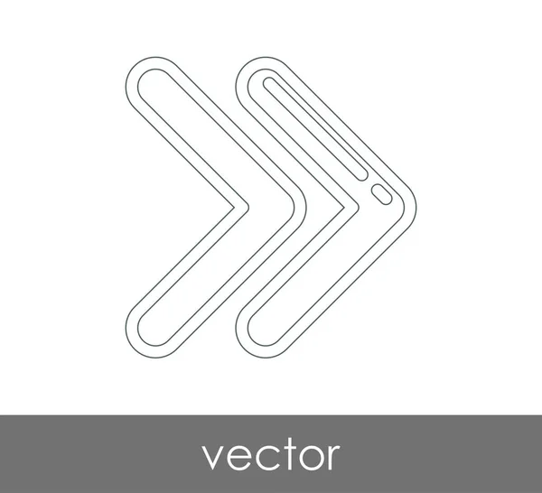 Icono de avance rápido — Vector de stock