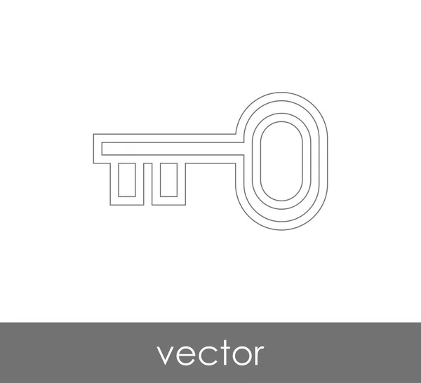 Icono Clave Concepto Seguridad Ilustración Vectorial — Vector de stock