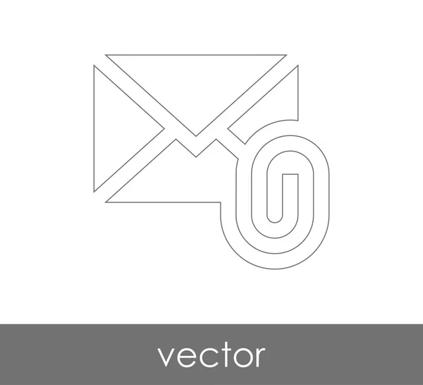 E-mail bijlagepictogram — Stockvector