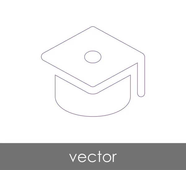 Векторная Иллюстрация Иконки Выпускного Колпачка — стоковый вектор