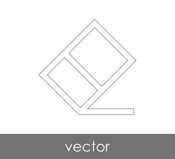 Eraser Brevpapper Ikon Vektorillustration — Stock vektor