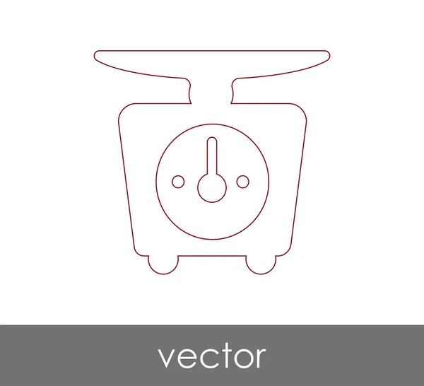 Icono de escala de alimentos — Vector de stock