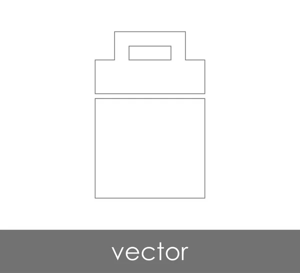 Vuilnis bin pictogram — Stockvector