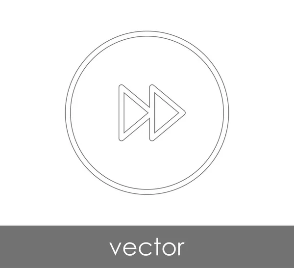 Icono de avance rápido — Vector de stock