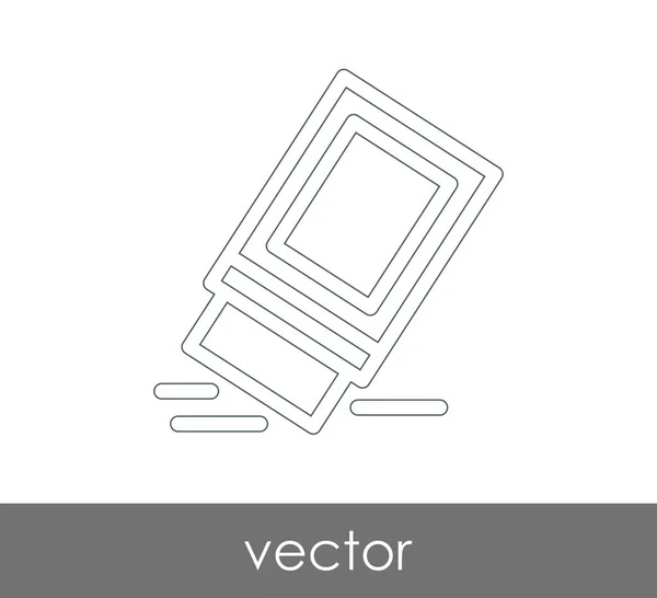 Radiergummi Briefpapier Symbol Vektorillustration — Stockvektor