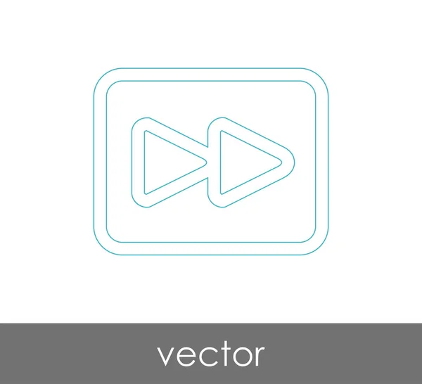 Icono de avance rápido — Vector de stock