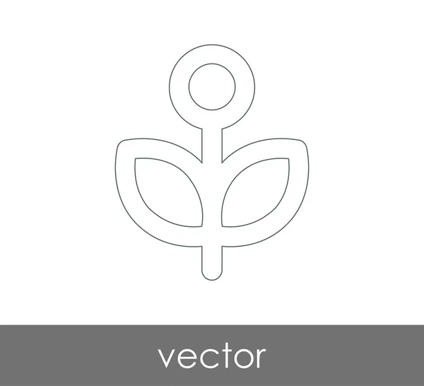 Icono Flor Para Diseño Web Aplicaciones — Vector de stock