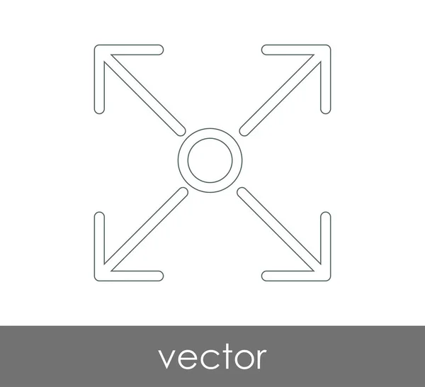 Ícone de tela cheia — Vetor de Stock