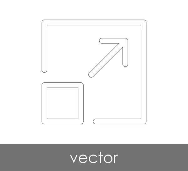 Expandera Ikon Design Vektorillustration — Stock vektor