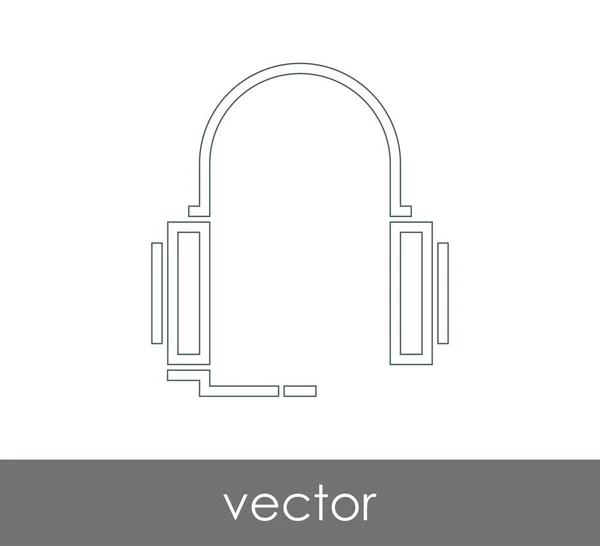 Headphones ícone web — Vetor de Stock