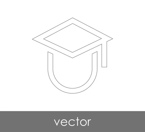 Значок выпускной шапки — стоковый вектор