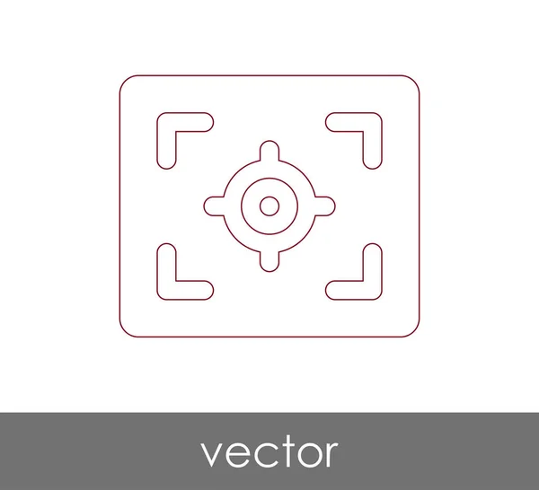 Ícone foco da câmera — Vetor de Stock