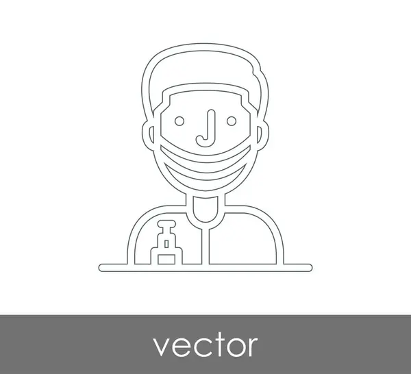 Doctor icono web — Vector de stock