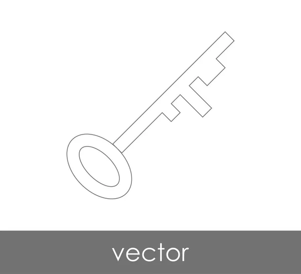 Icono Clave Concepto Seguridad Ilustración Vectorial — Vector de stock