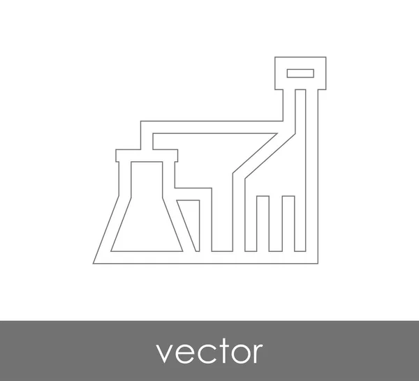 Ícone Fábrica Industrial Ilustração Vetorial — Vetor de Stock