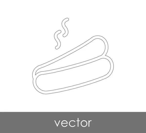 Disegno Dell Illustrazione Vettoriale Dell Icona Dell Hotdog — Vettoriale Stock