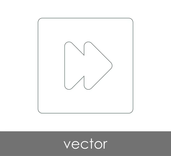 Vooruitspoelen pictogram — Stockvector