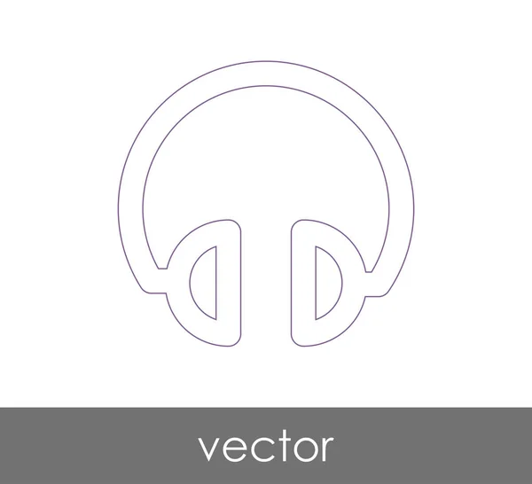 Hoofdtelefoon web pictogram — Stockvector