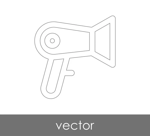 Hårtork web-ikonen — Stock vektor