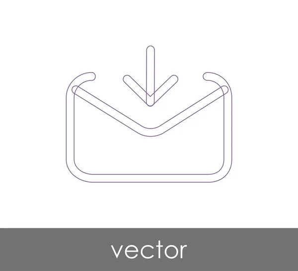 Ícone de email de renda — Vetor de Stock