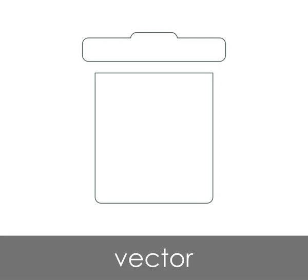 Icono cubo de basura — Vector de stock