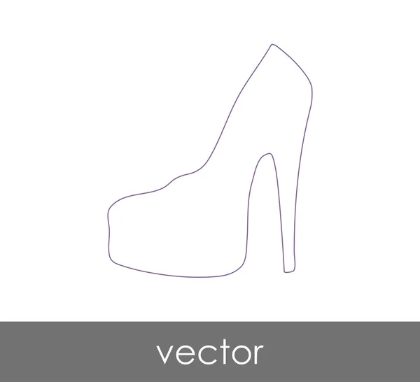 Icono de tacón alto — Vector de stock