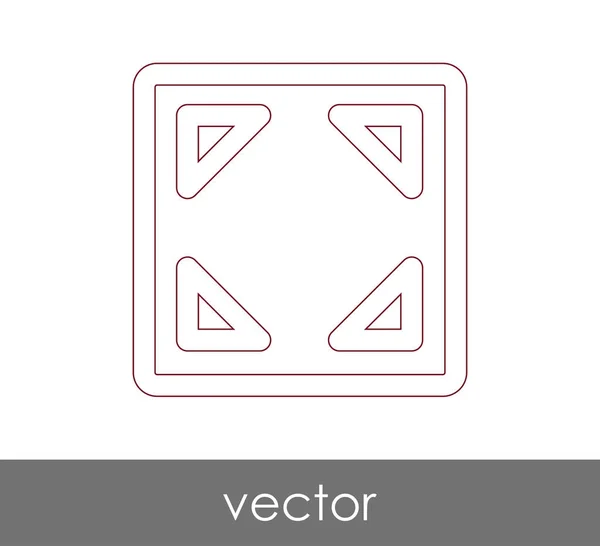 Icon Design Erweitern Vektor Illustration — Stockvektor