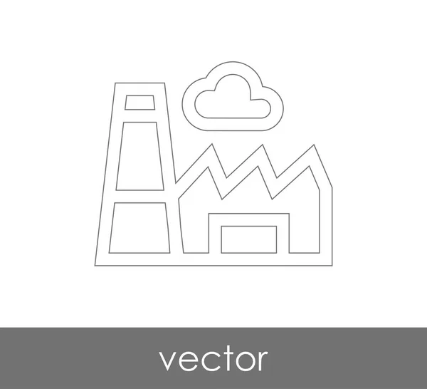 Factory Icon Industrial Vector Illustration — Stock Vector