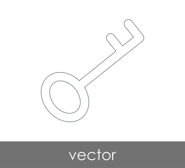 Icono Clave Concepto Seguridad Ilustración Vectorial — Vector de stock