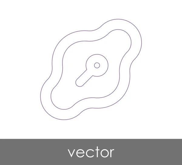 Vector Illustration Design Keyhole Icon — Stock Vector