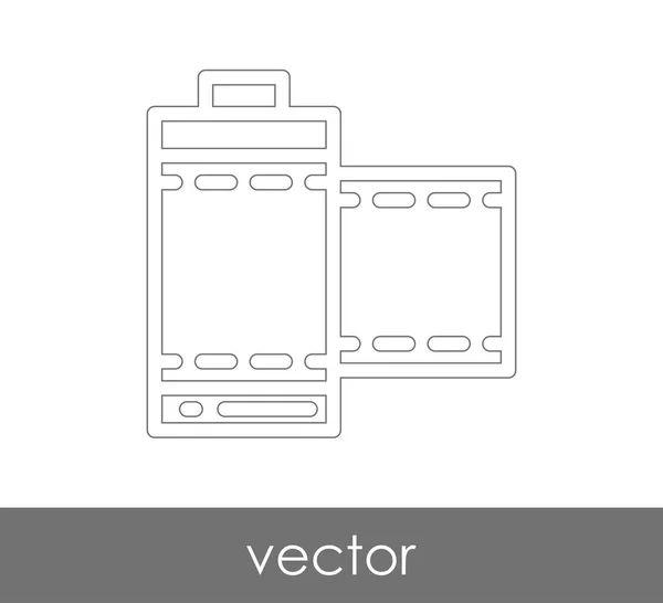 Icono Película Para Diseño Web Aplicaciones — Vector de stock