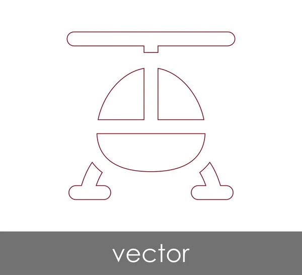 Ícone web helicóptero — Vetor de Stock