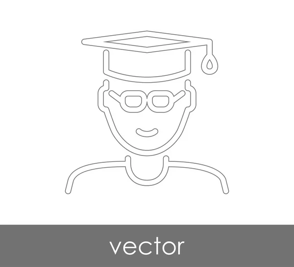 Ícone web pós-graduação — Vetor de Stock
