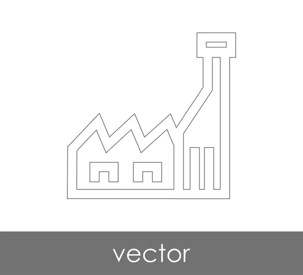 Ícone Fábrica Industrial Ilustração Vetorial — Vetor de Stock