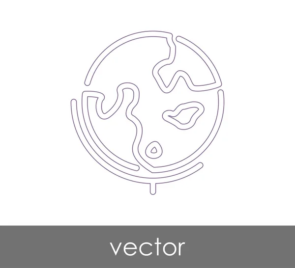 Vector Illustration Globe Icon Sign — Stock Vector