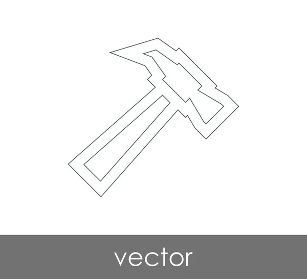 Icône web Hammer — Image vectorielle