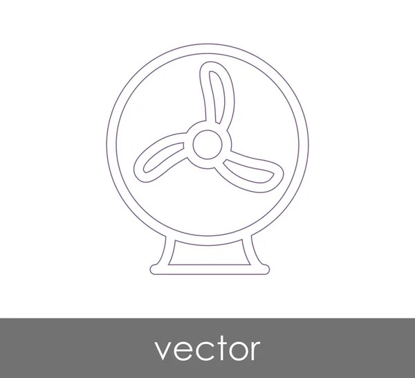 Ventilador Vector icono — Vector de stock