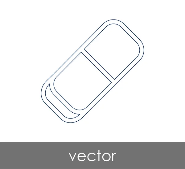 Иконка Ластика Векторная Иллюстрация — стоковый вектор