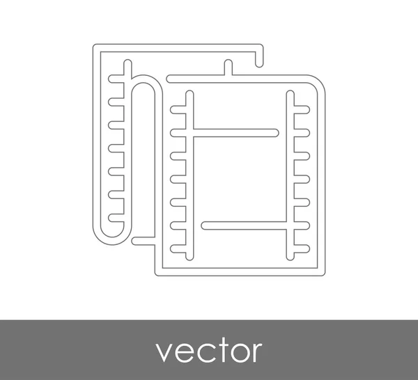 Иконка Фильма Веб Дизайна Приложений — стоковый вектор