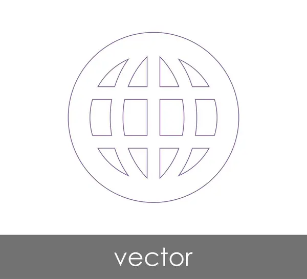 Vektorové Ilustrace Ikonu Zeměkoule Znamení — Stockový vektor