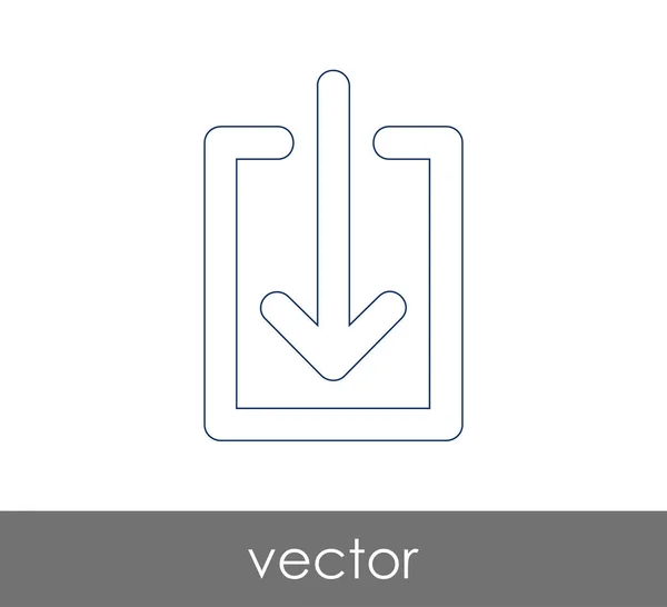 Ícone de seta para download — Vetor de Stock