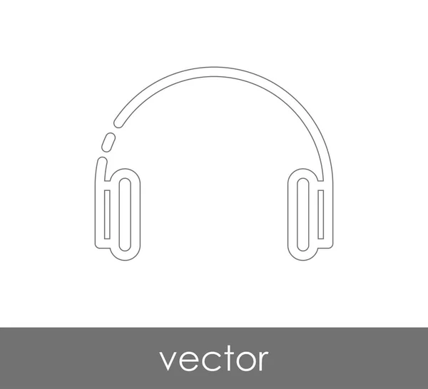 Auriculares icono web — Vector de stock