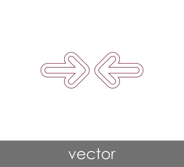 Icono de flecha ajuste — Vector de stock