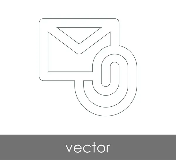 Symbol für E-Mail-Anhänge — Stockvektor