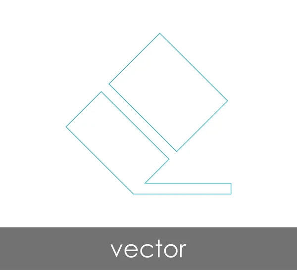 Radiergummi Briefpapier Symbol Vektorillustration — Stockvektor