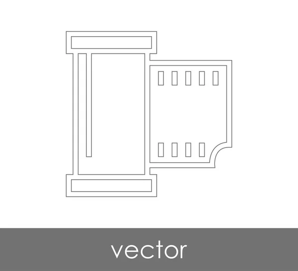 Icono Película Para Diseño Web Aplicaciones — Archivo Imágenes Vectoriales