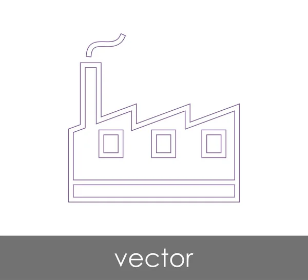 Ícone Fábrica Industrial Ilustração Vetorial — Vetor de Stock