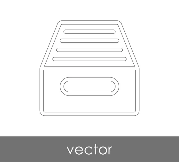 Vector Illustration Design Archive Icon — Stock Vector